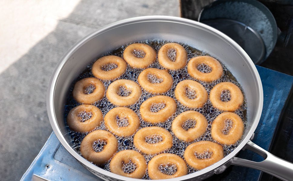 How To Make Vegan Fried Donuts At Home Using Stainless Steel Pan - IMARKU