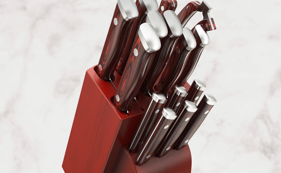 Imarku Wooden Hammered Knife Set Review: Razor-Sharp Performance with Striking Design - IMARKU