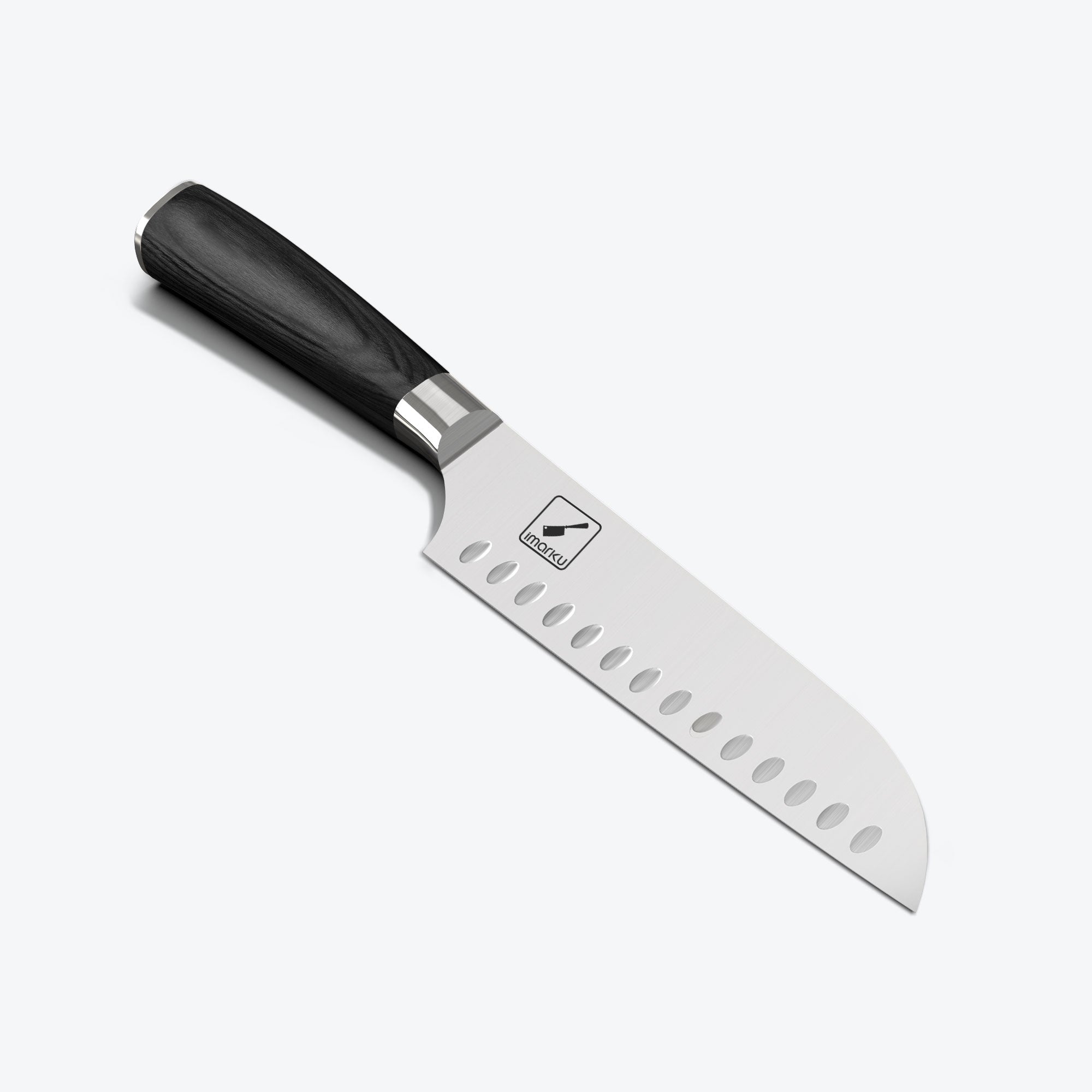 imarku 7 inch santoku knife with stainless steel blade