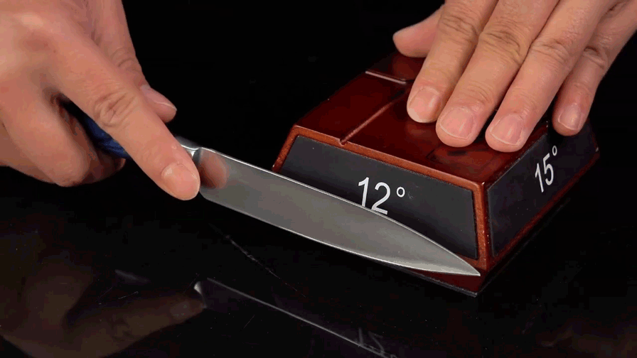 when sharpening, ensure the blades edge surpasses the base