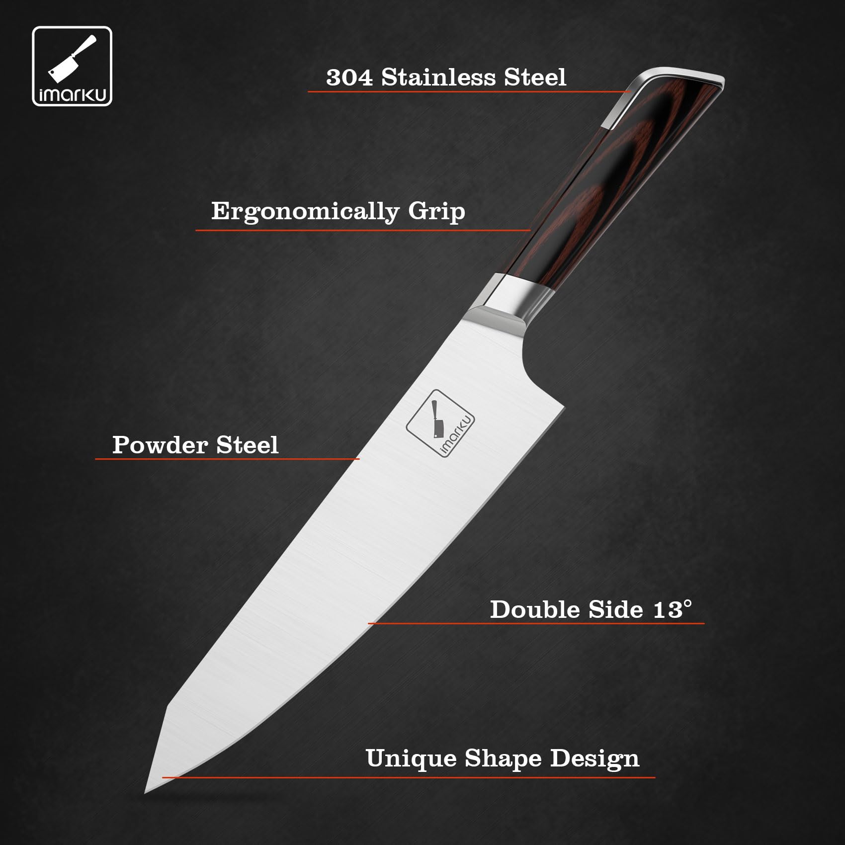 Professional Japanese Damascus Chef Knife 8"