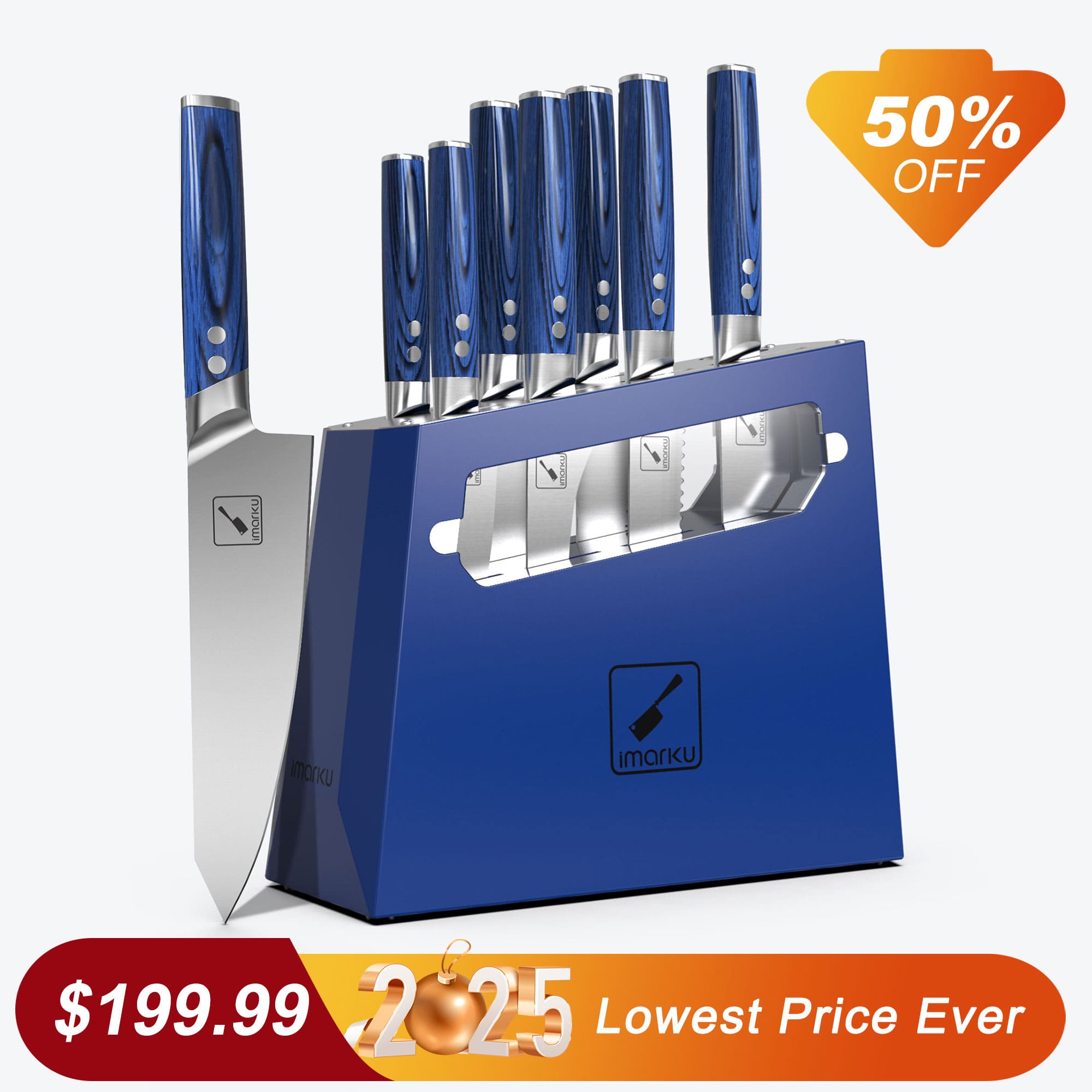9 piece knife set with block