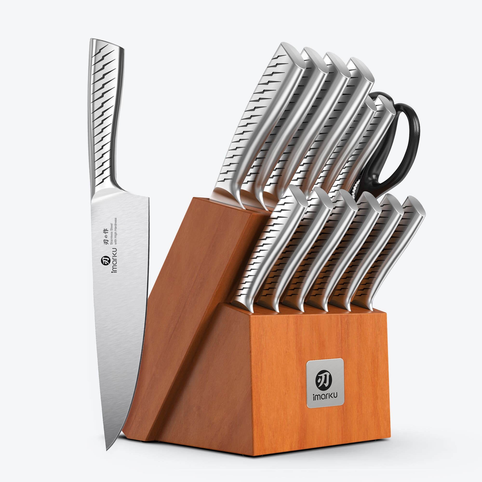 knife stainless steel block set