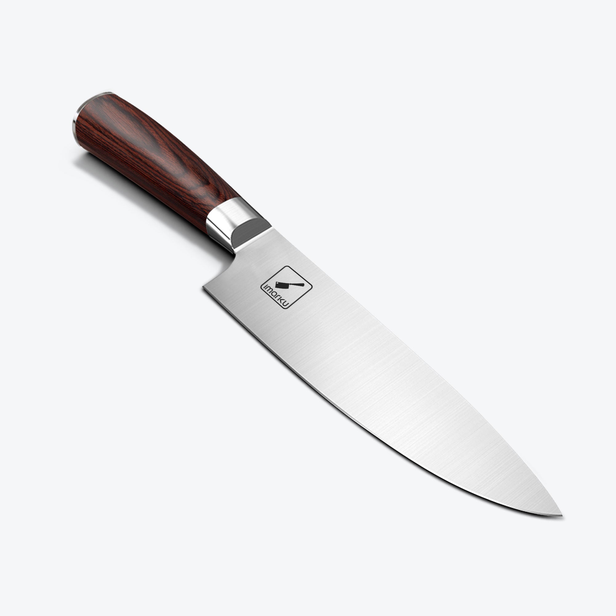 imarku 8 inch chef's knife with red handle