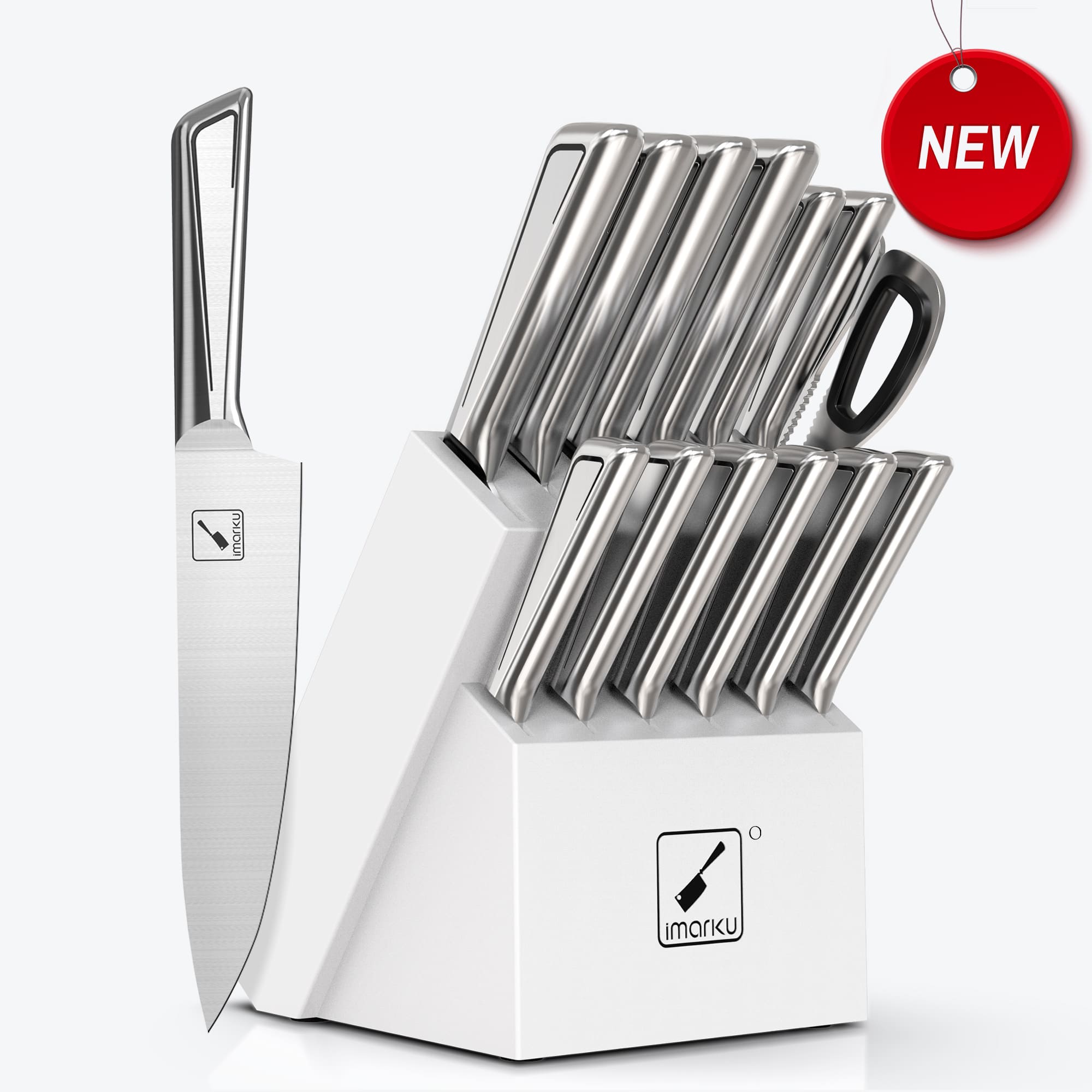 imarku Japanese stainless steel dishwasher safe kitchen chef knife set