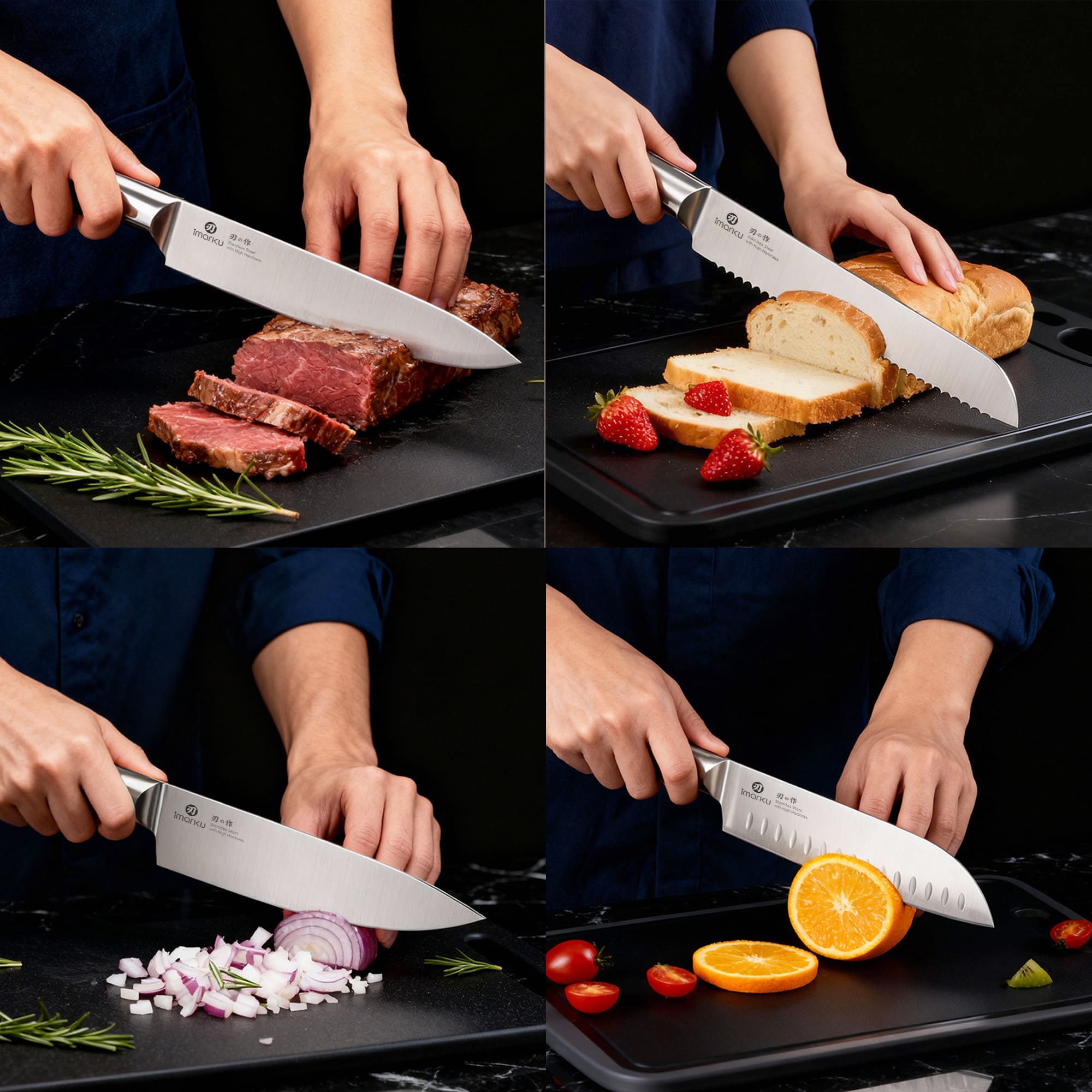 knife block set with chef knife