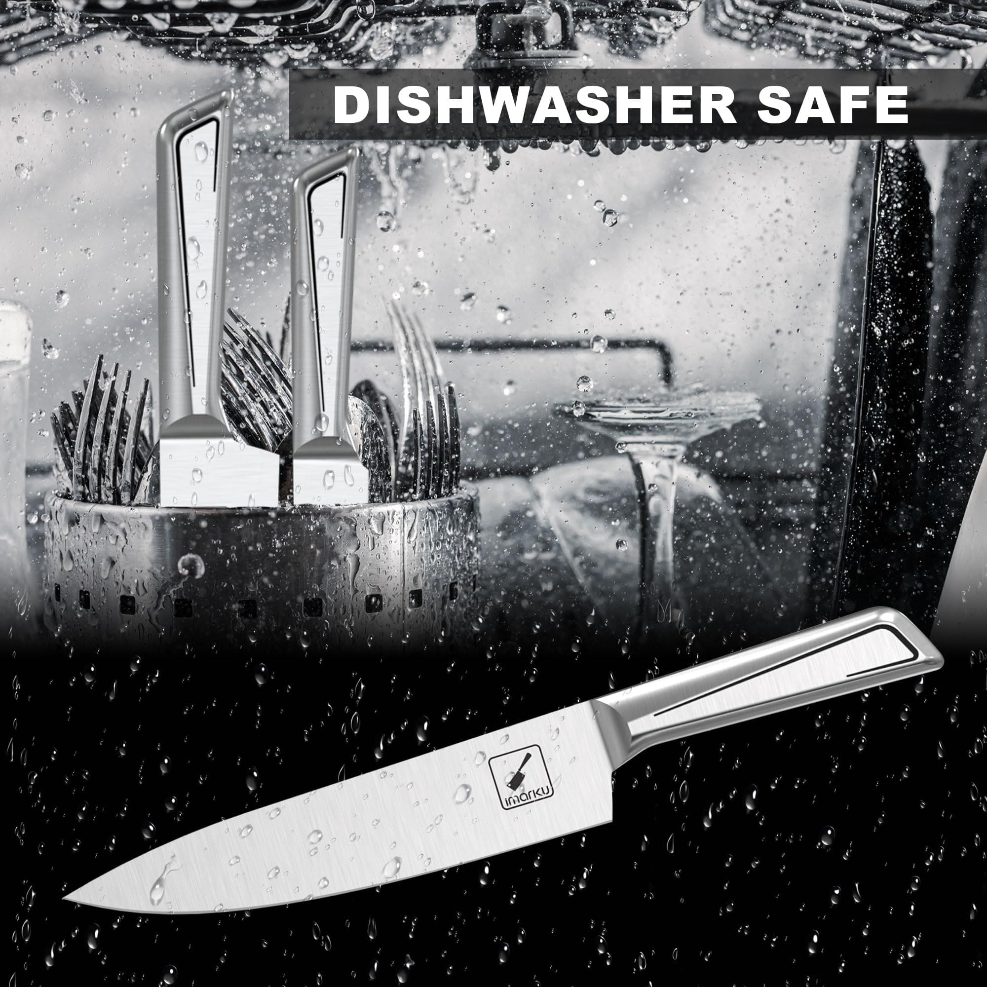imarku dishwasher safe chef knife with Germany stainless steel