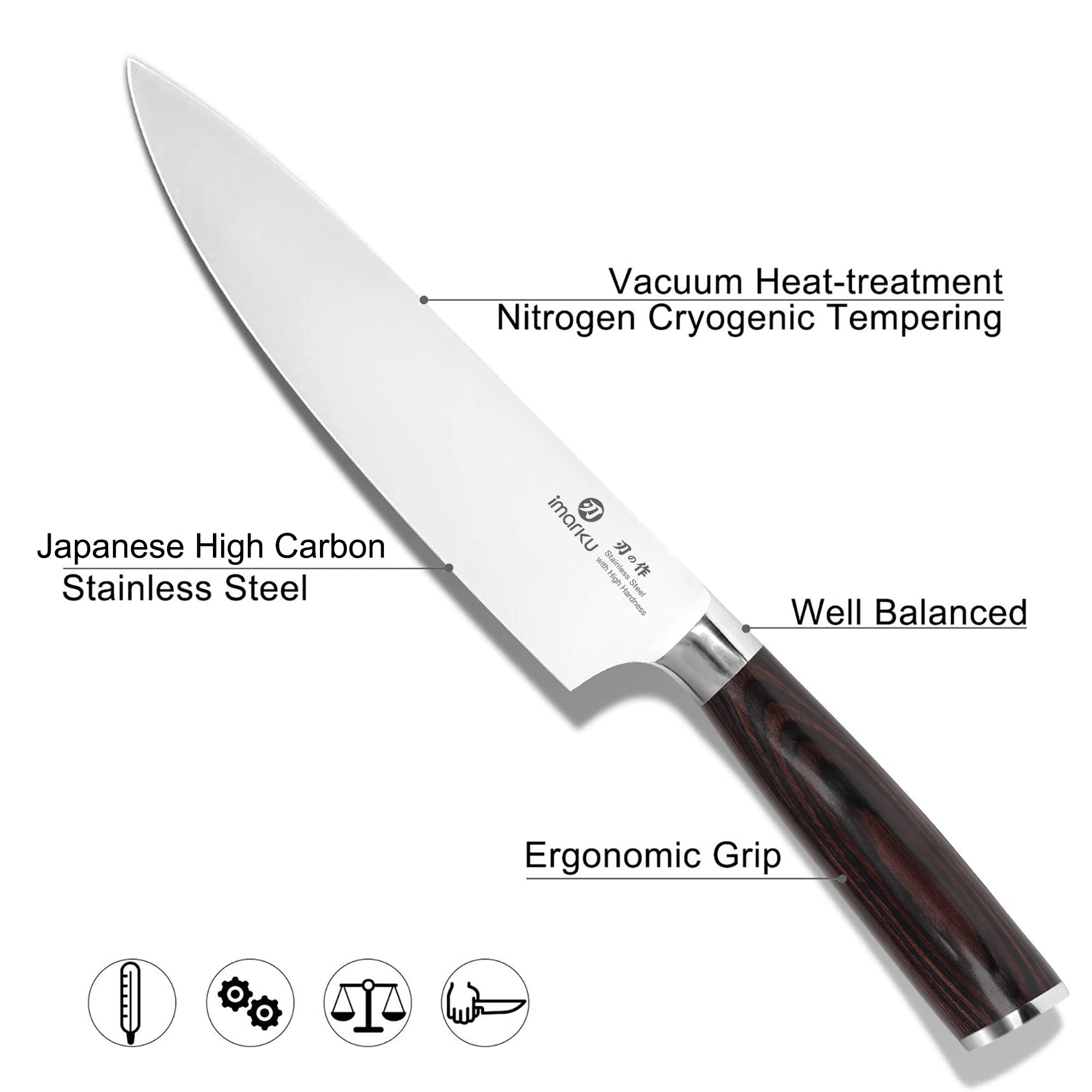 Imarku 3-Piece Chef Knife Set Ultra Sharp Japanese Steel Knives