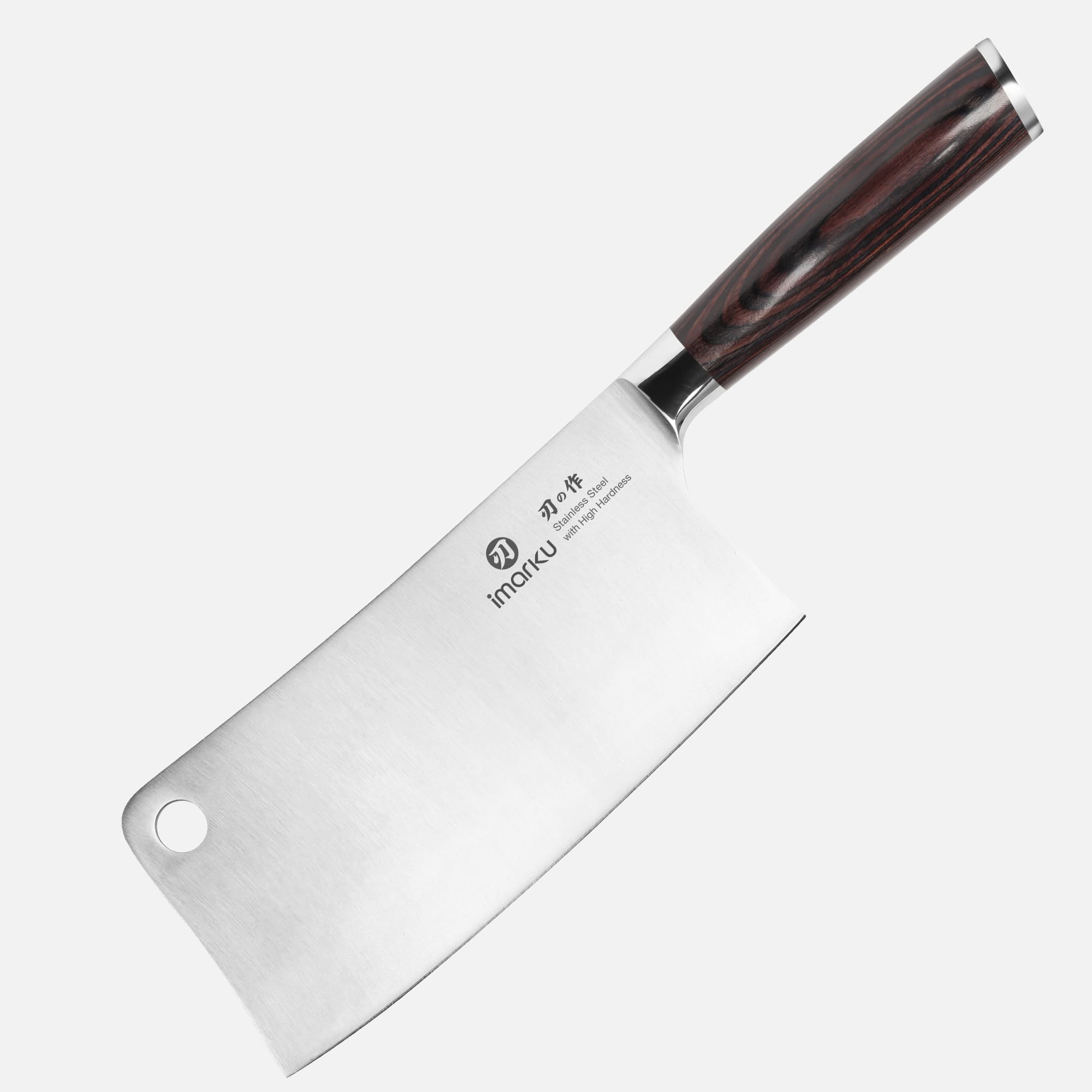 7 inch cleaver knife with wooden handle