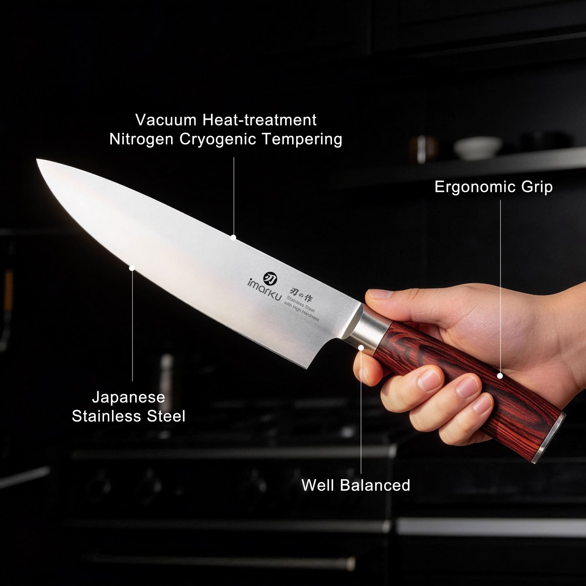 ultra sharp chef knife_p8 red