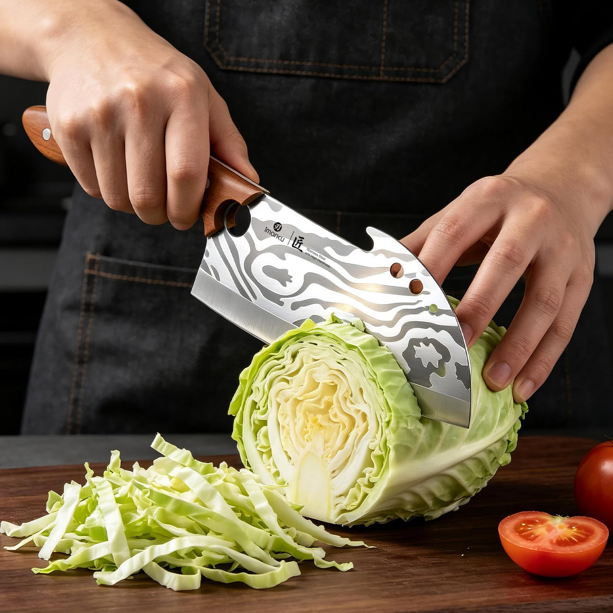 7.5 Inch Meat Cleaver, High Carbon Stainless Steel Butcher Knife for Bones, Ribs & Vegetables