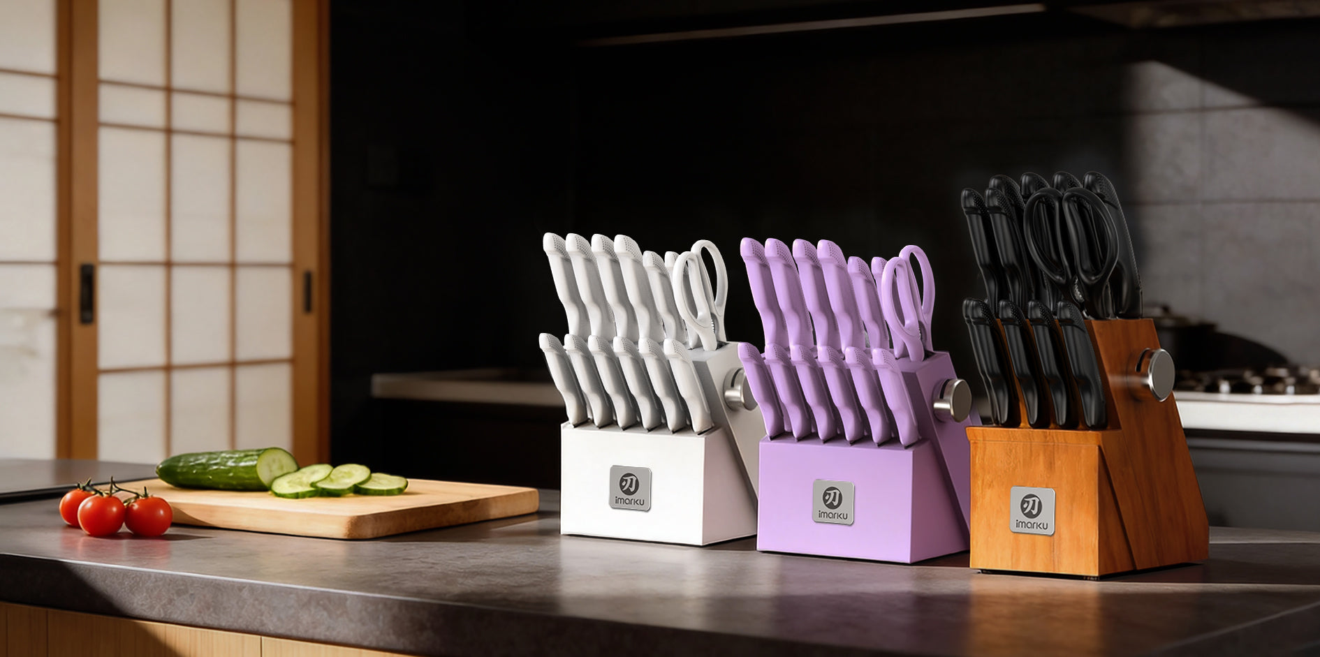 japanese knife set of sakura series