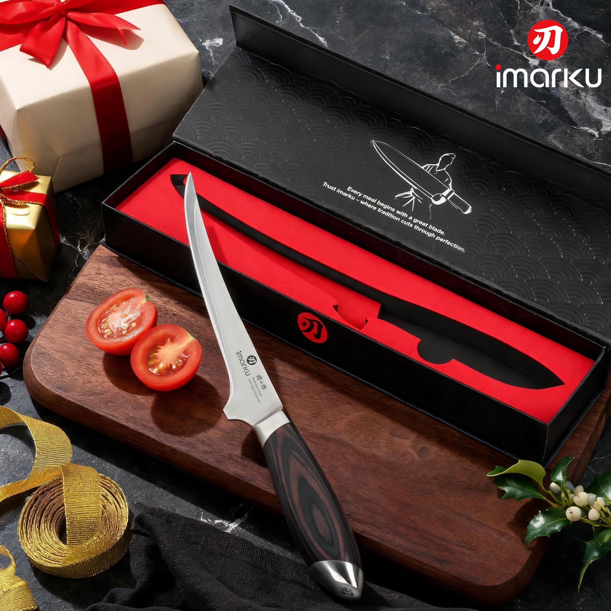 Fillet Knife 8 Inch High Carbon Stainless Steel Flexible Boning