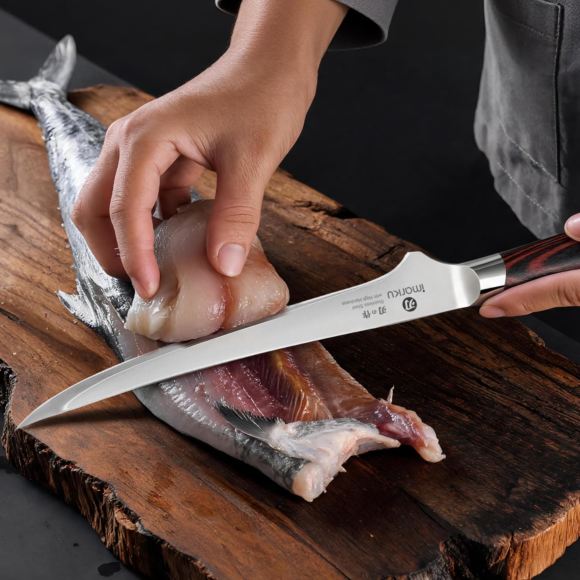 Fillet Knife 8 Inch High Carbon Stainless Steel Flexible Boning