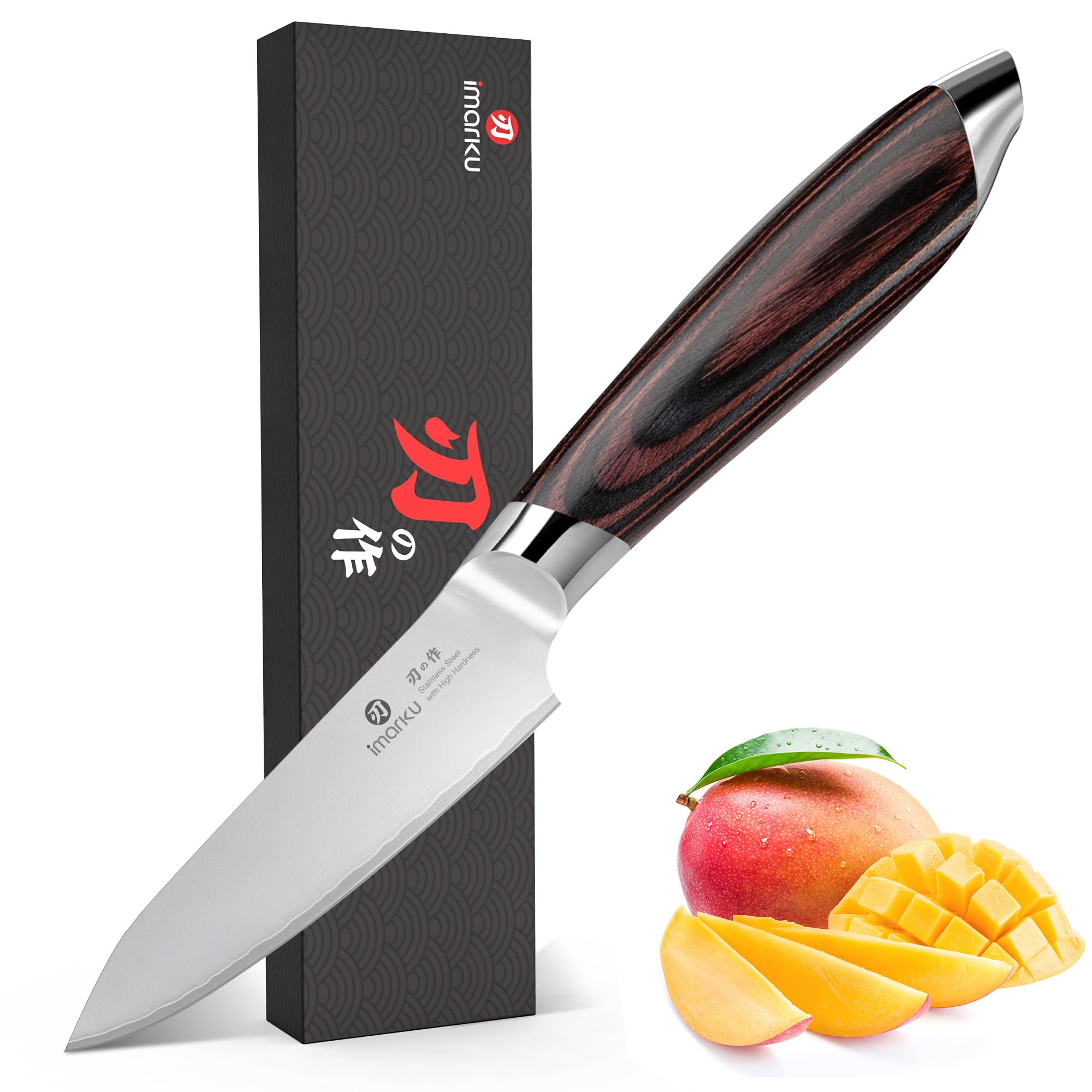 Paring Knife 3.75 Inch High Carbon Stainless Steel Fruit Knife