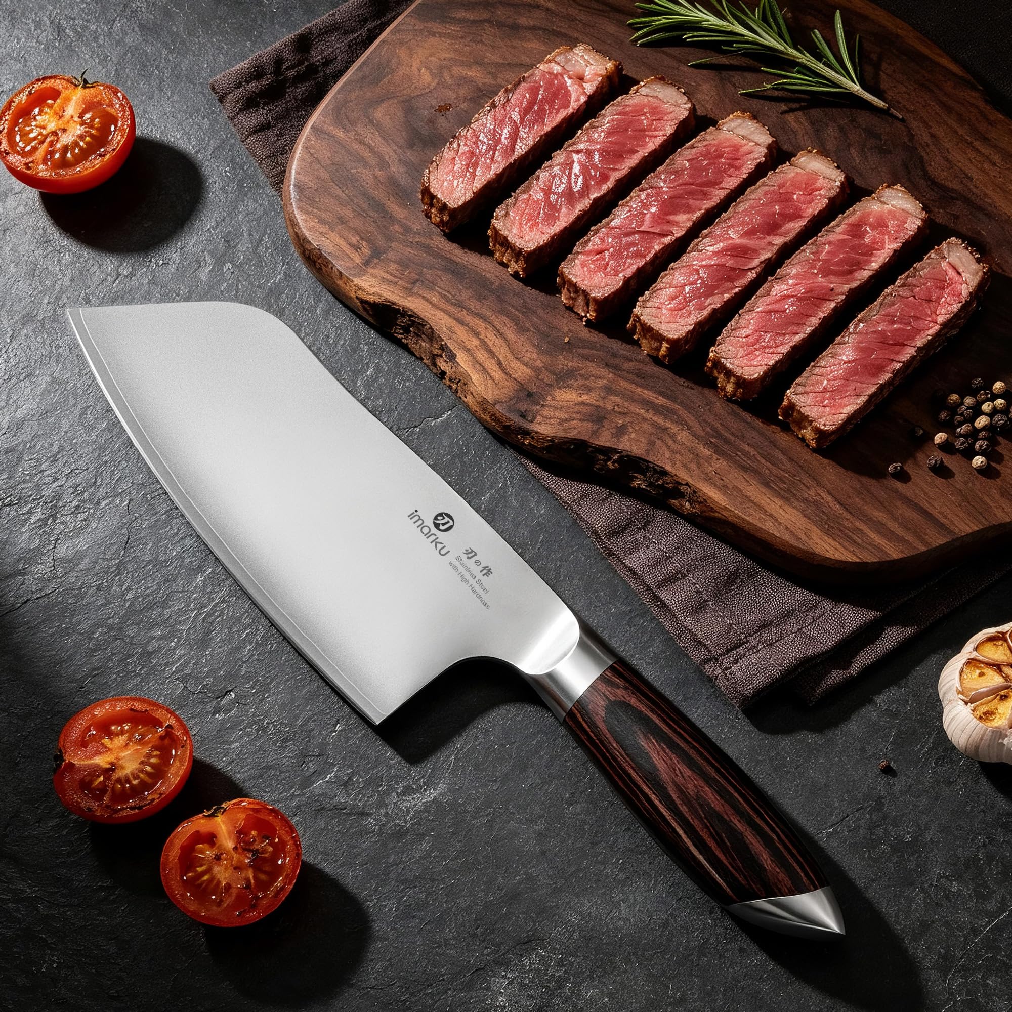 Meat Cleaver Knife 6.3 Inch High Carbon Stainless Steel Butcher Knife