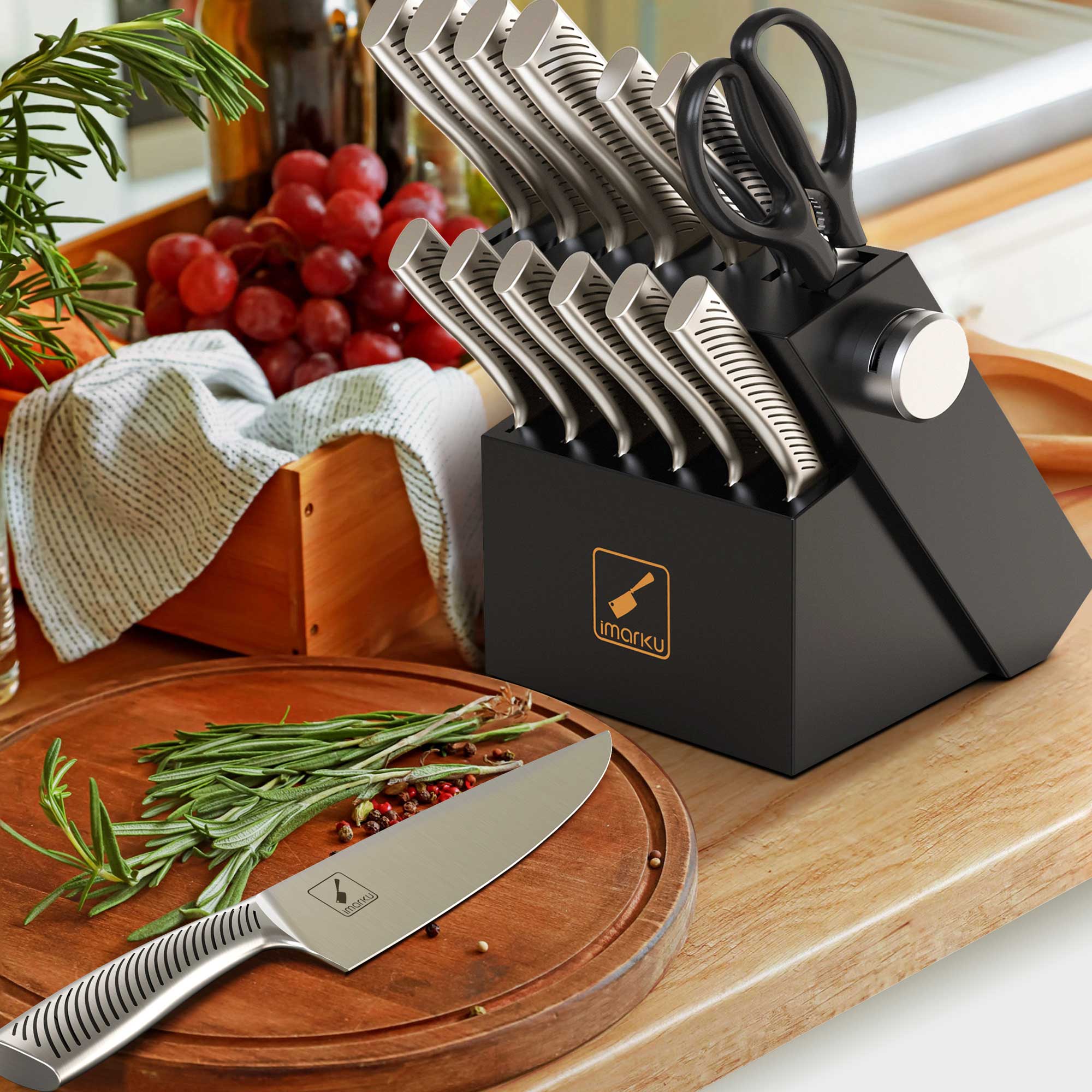 imarku black high value knife set