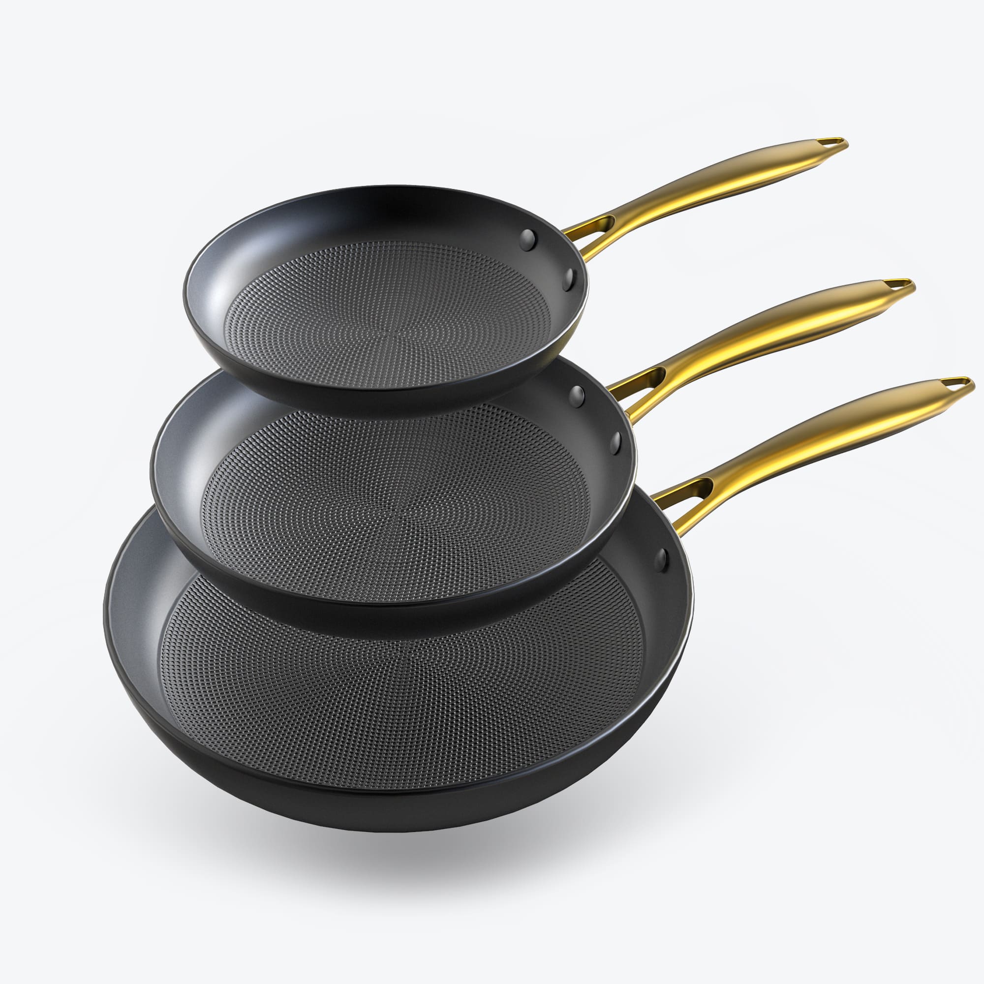 imarku 3pc best cast iron nonstick skillets