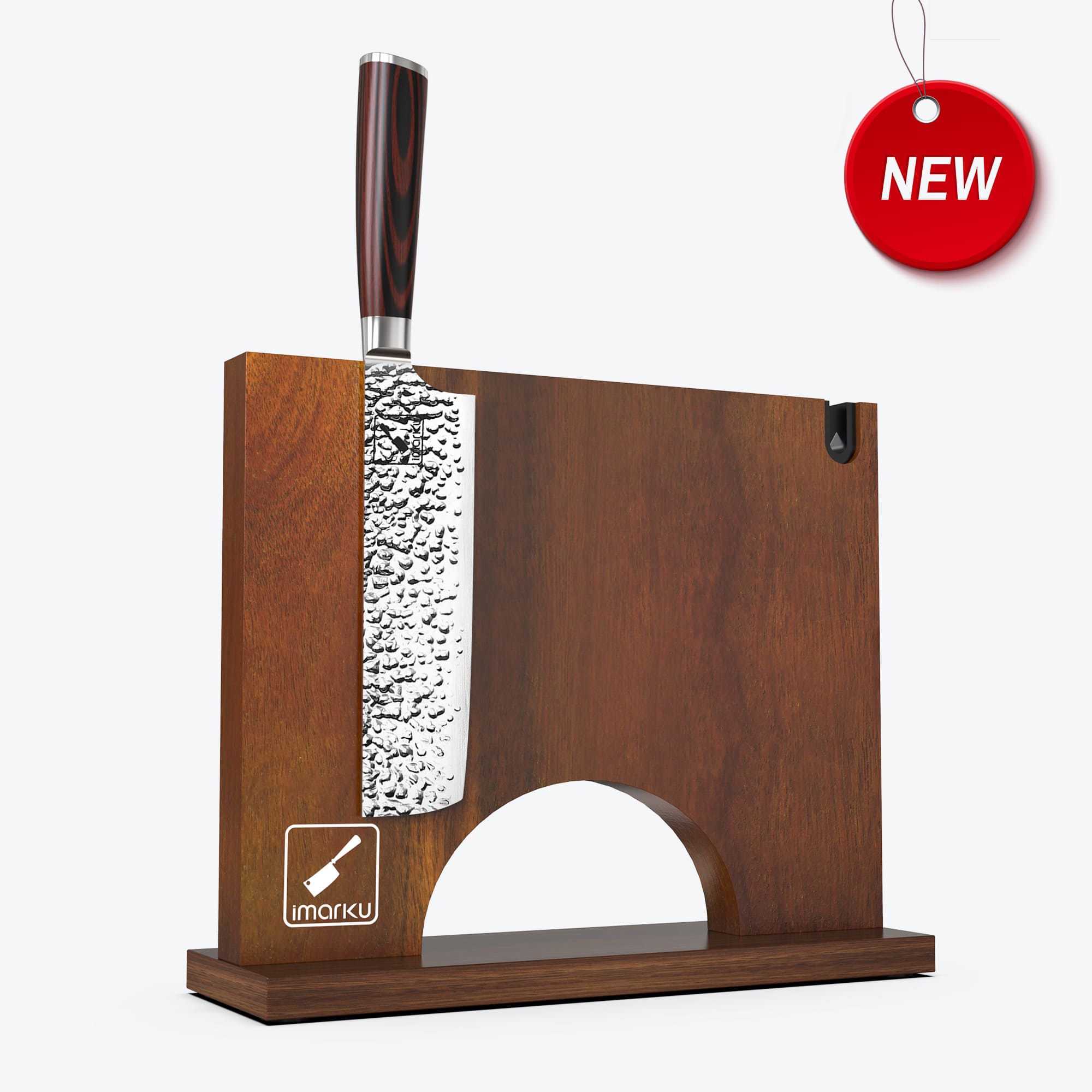 imarku magnetic knife block and nakiri knife bundle