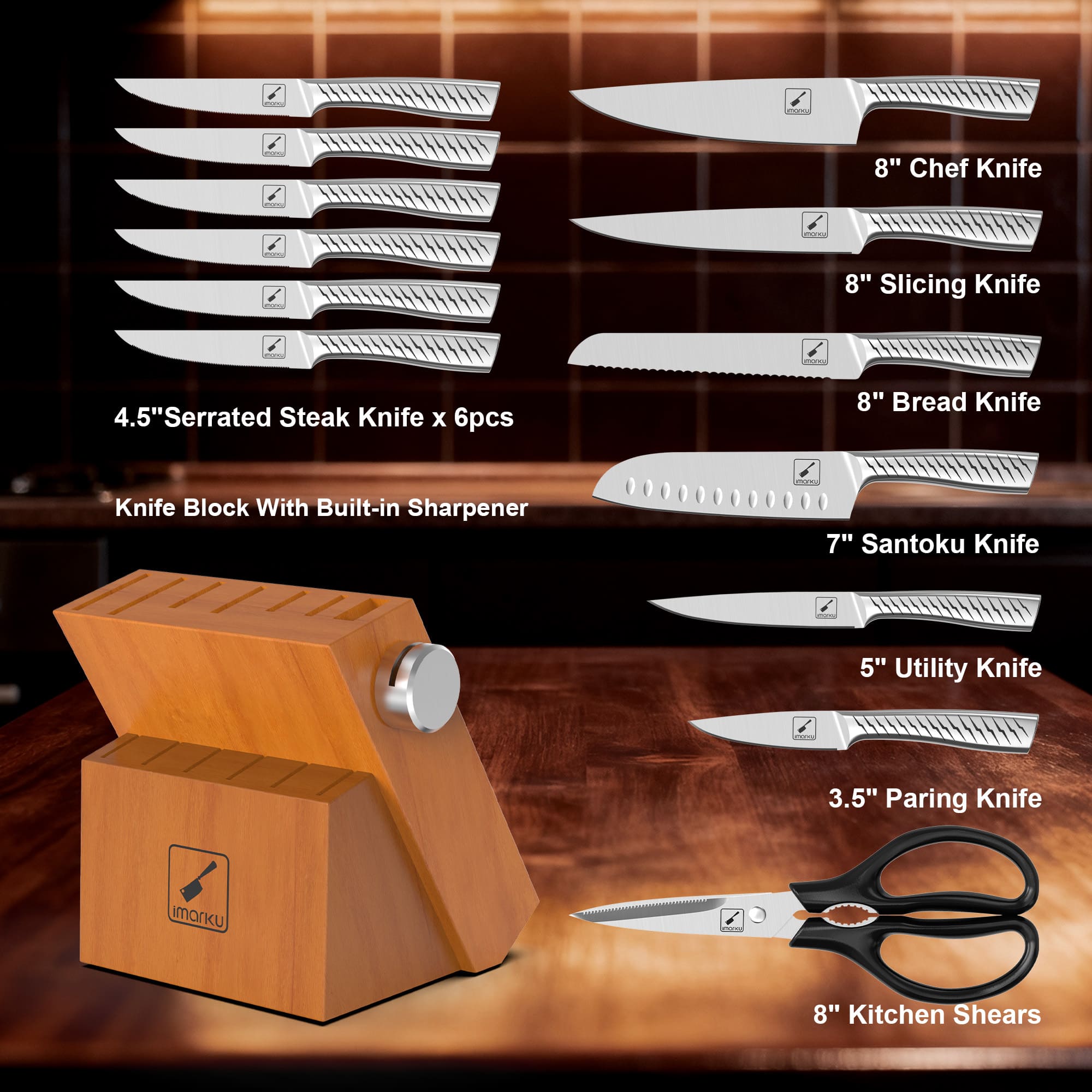 best 14 piece kitchen knife set