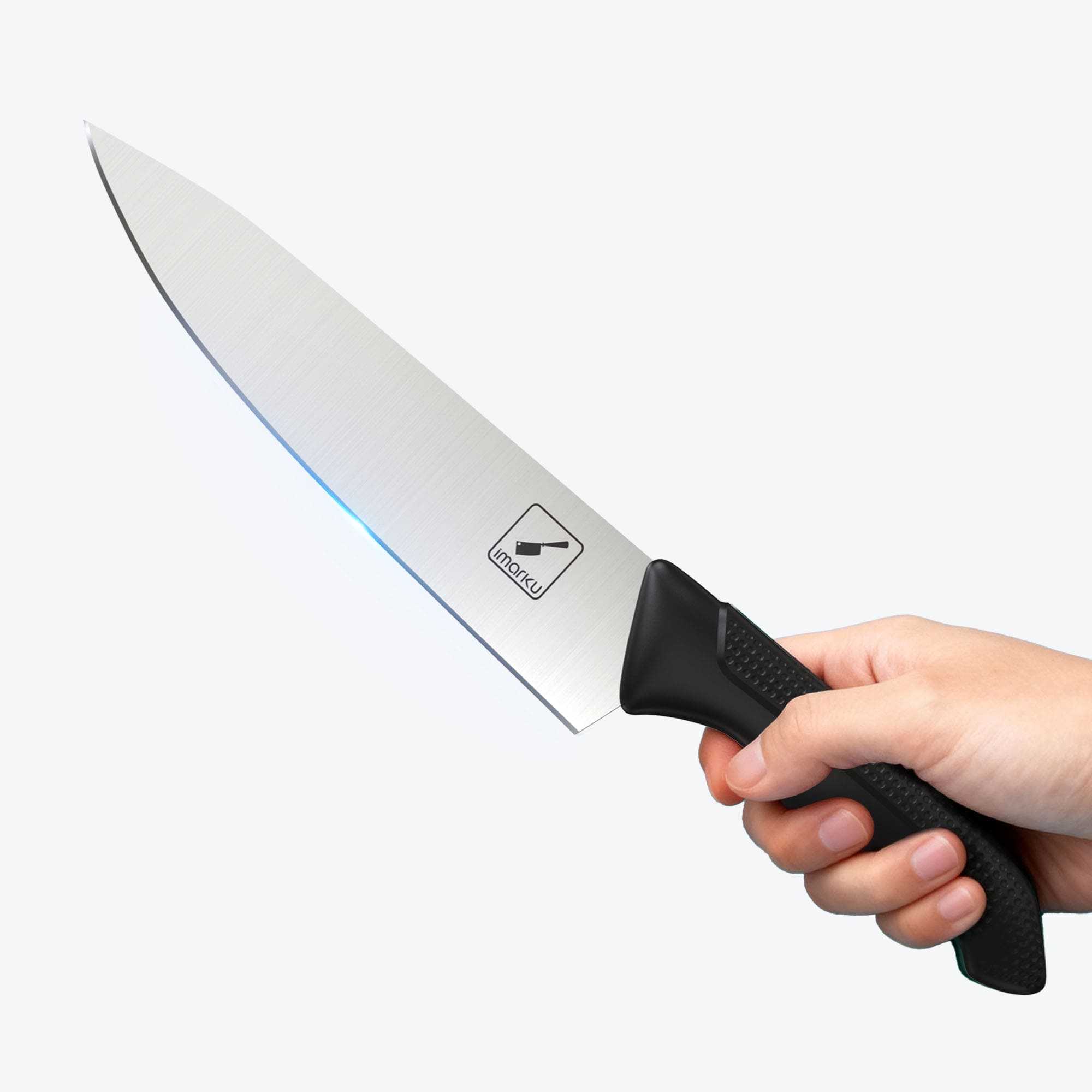 carbon steel knife with black pp handle