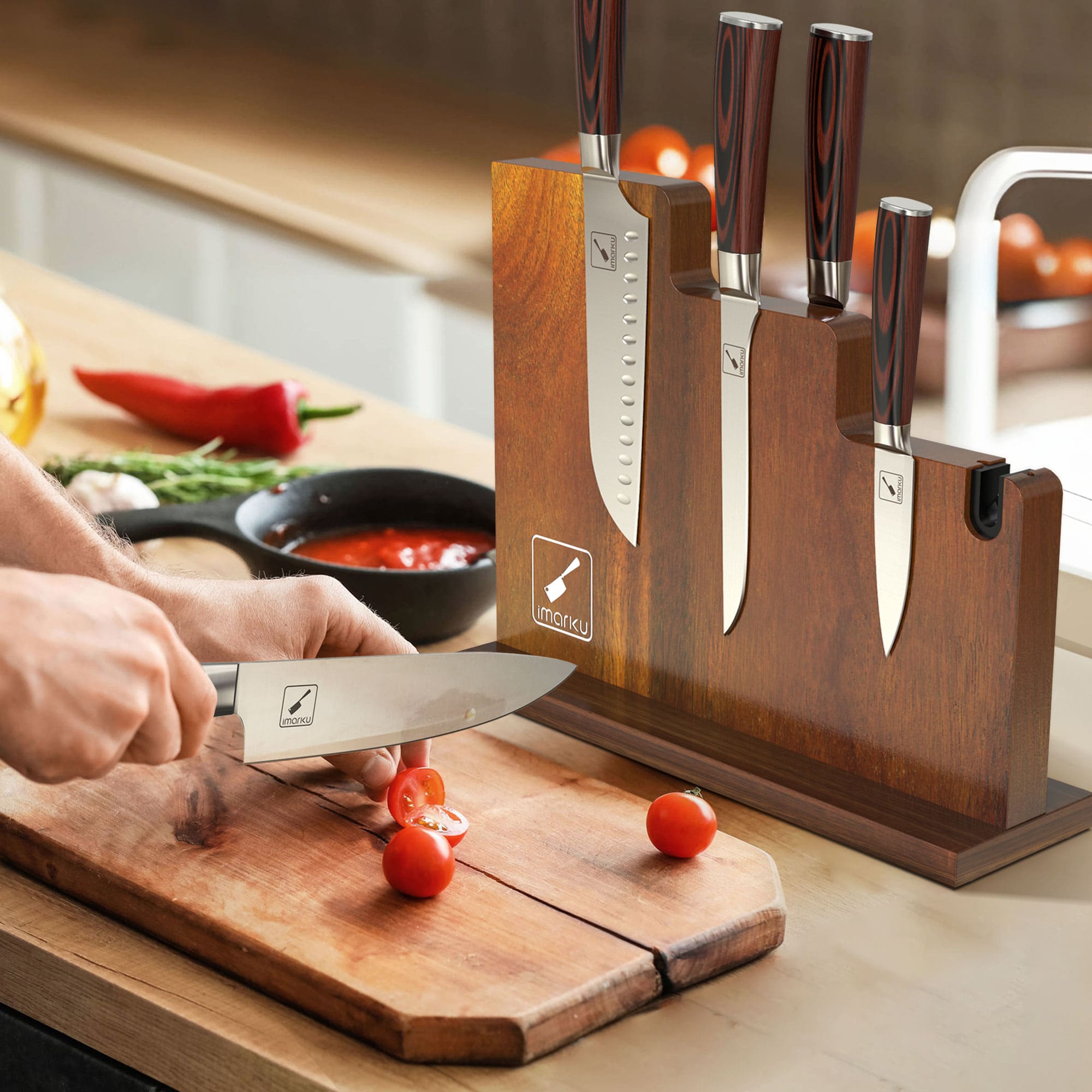 imarku magnetic knife holder large capacity