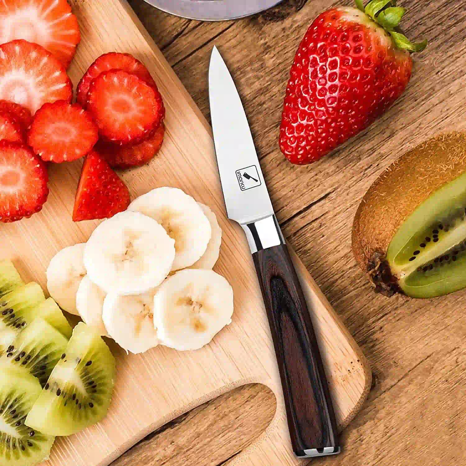 imarku 3.5 inch peeling knife with stainlss steel blade