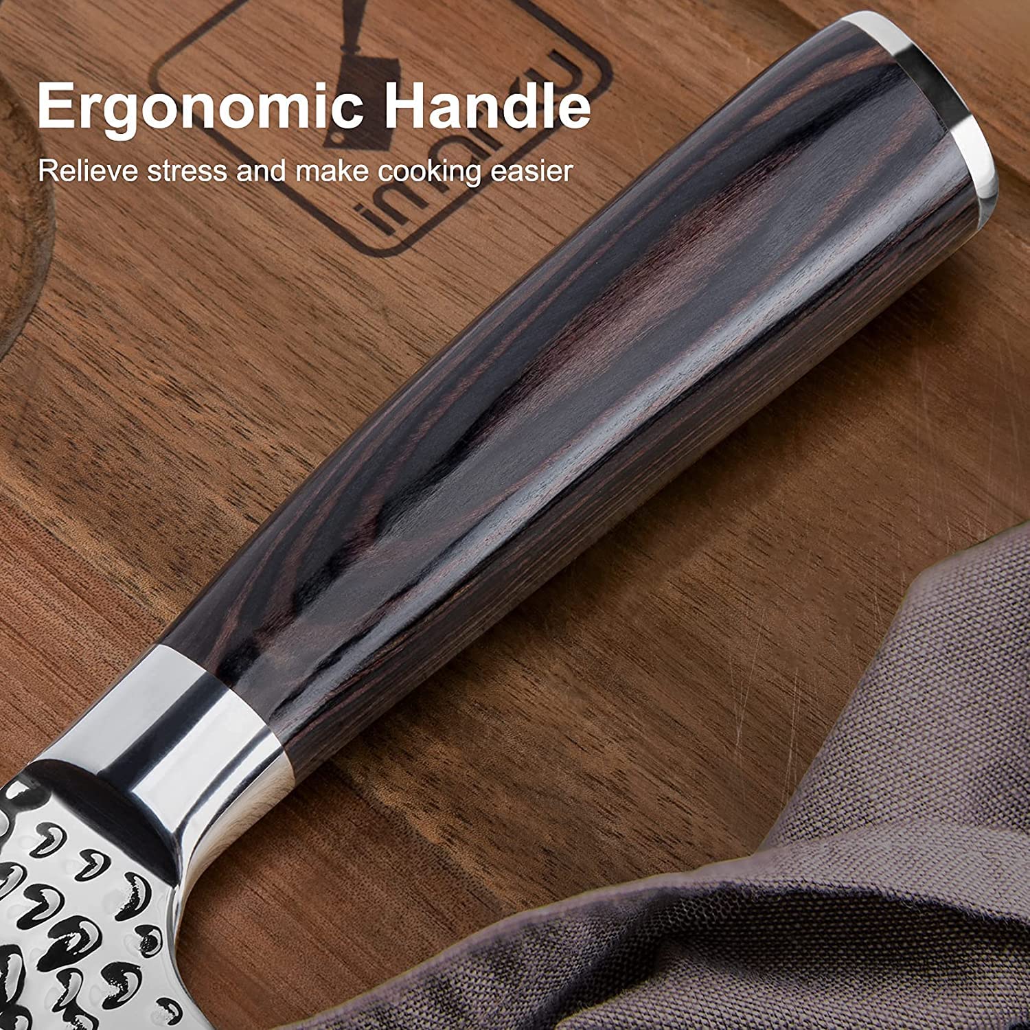 ergonomic handle kitchen knife