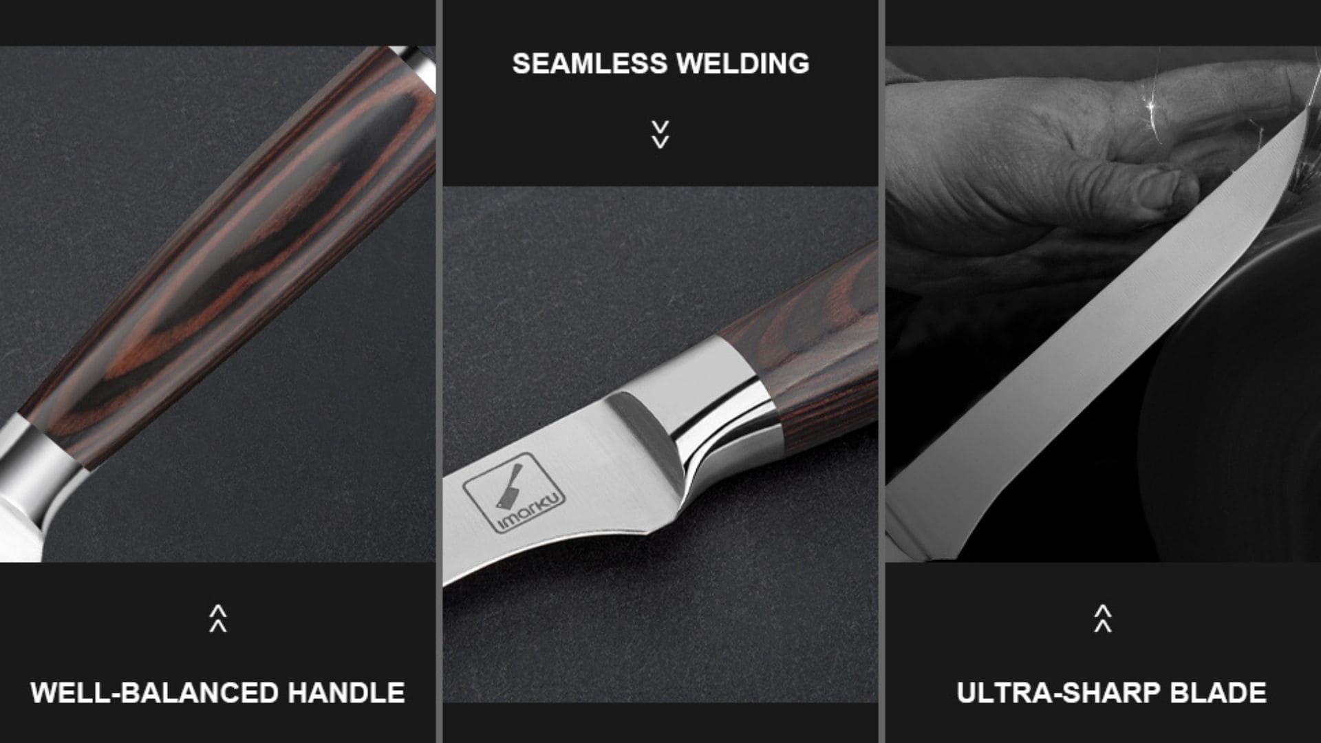 boning knife with pakkawood handle