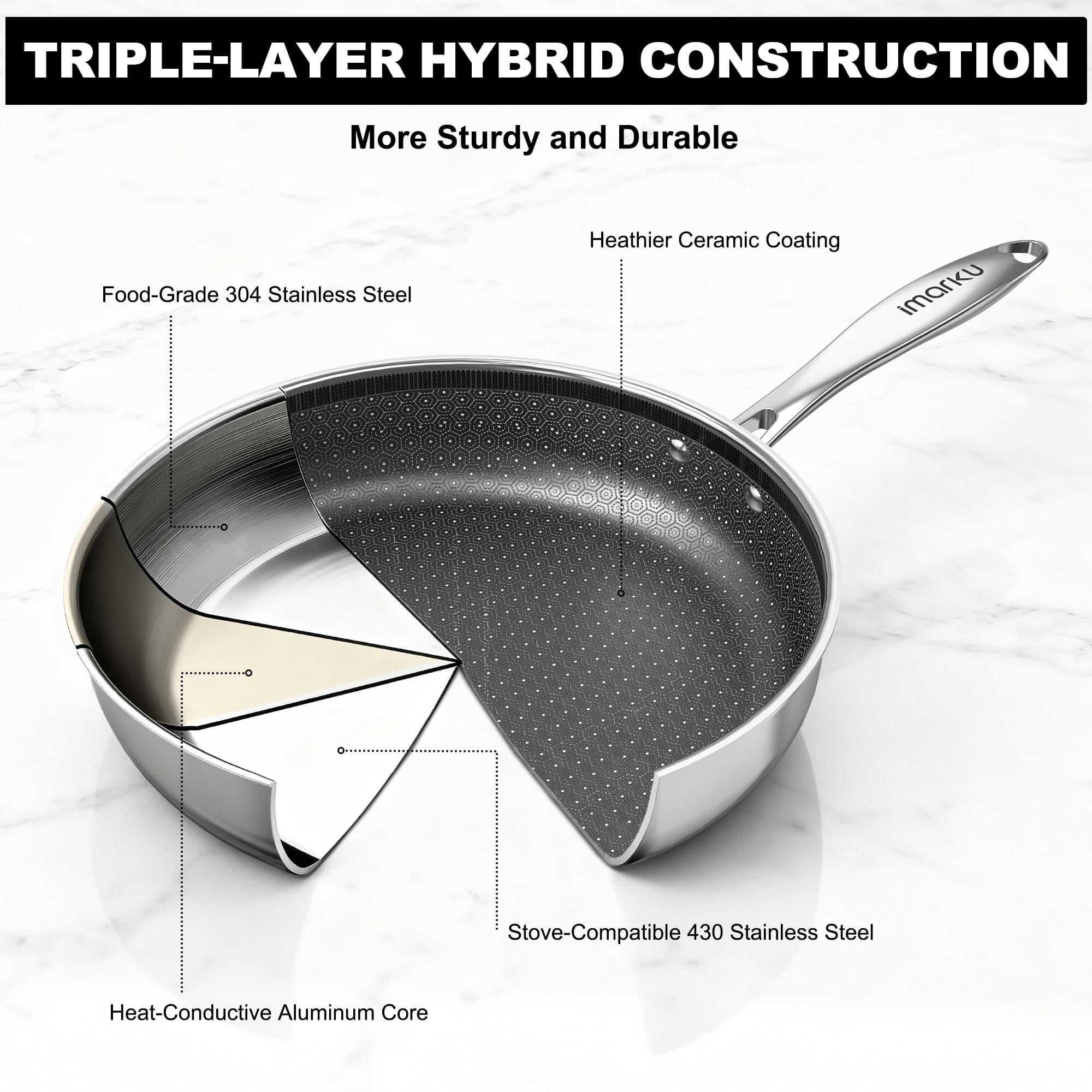 food grade 304 stainless steel cookware