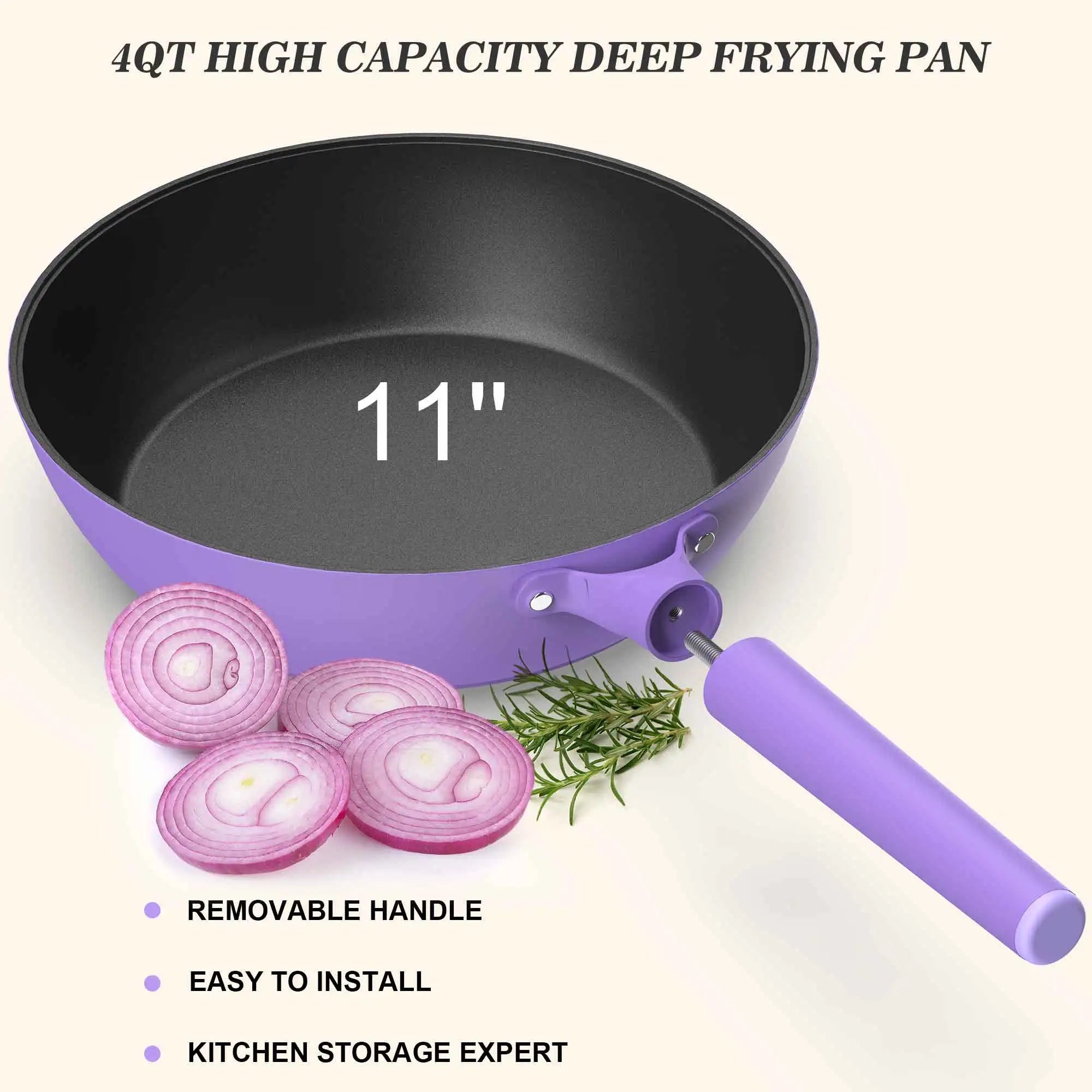 Nonstick Deep Frying Pan Two Color