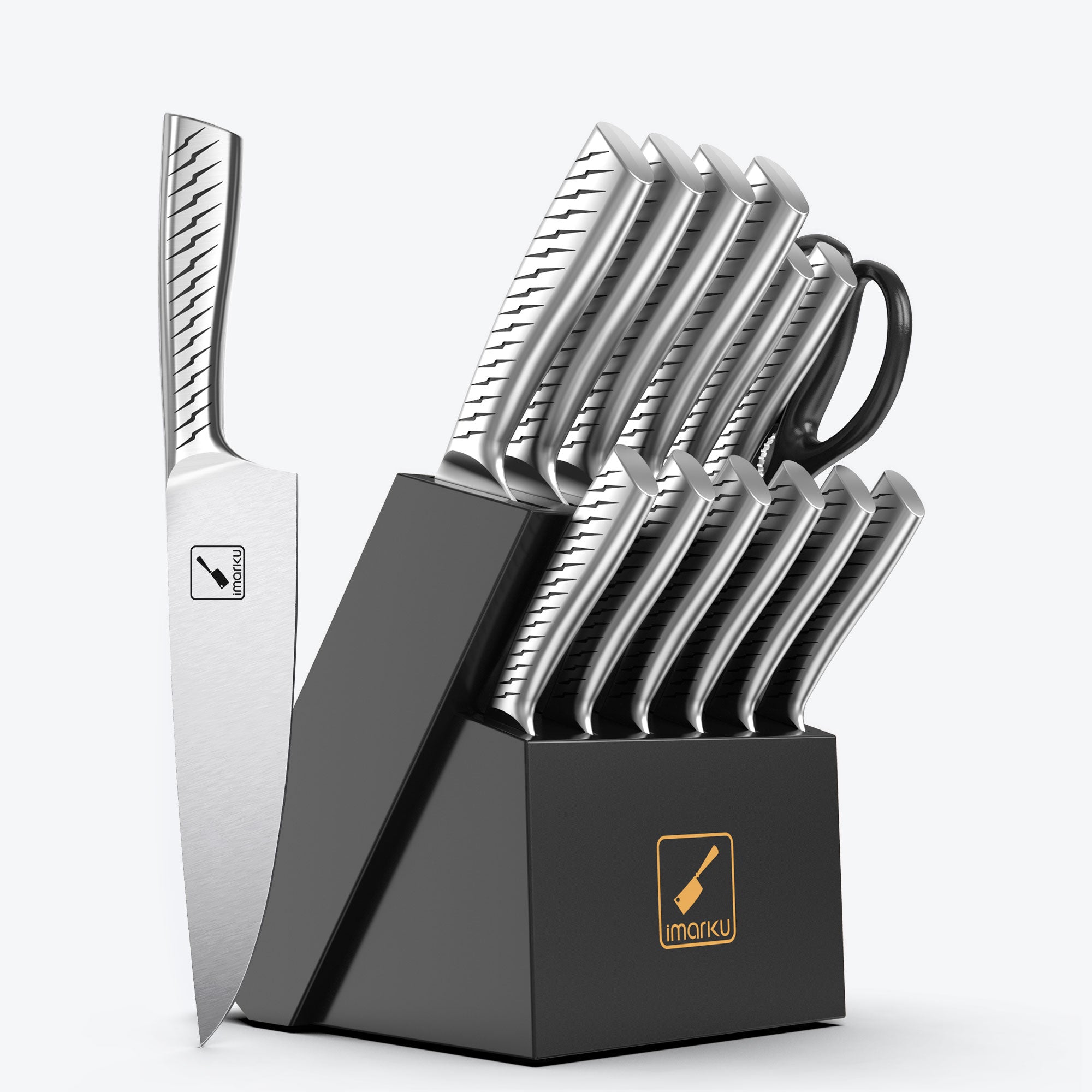 imarku full-tang stainless steel knife set