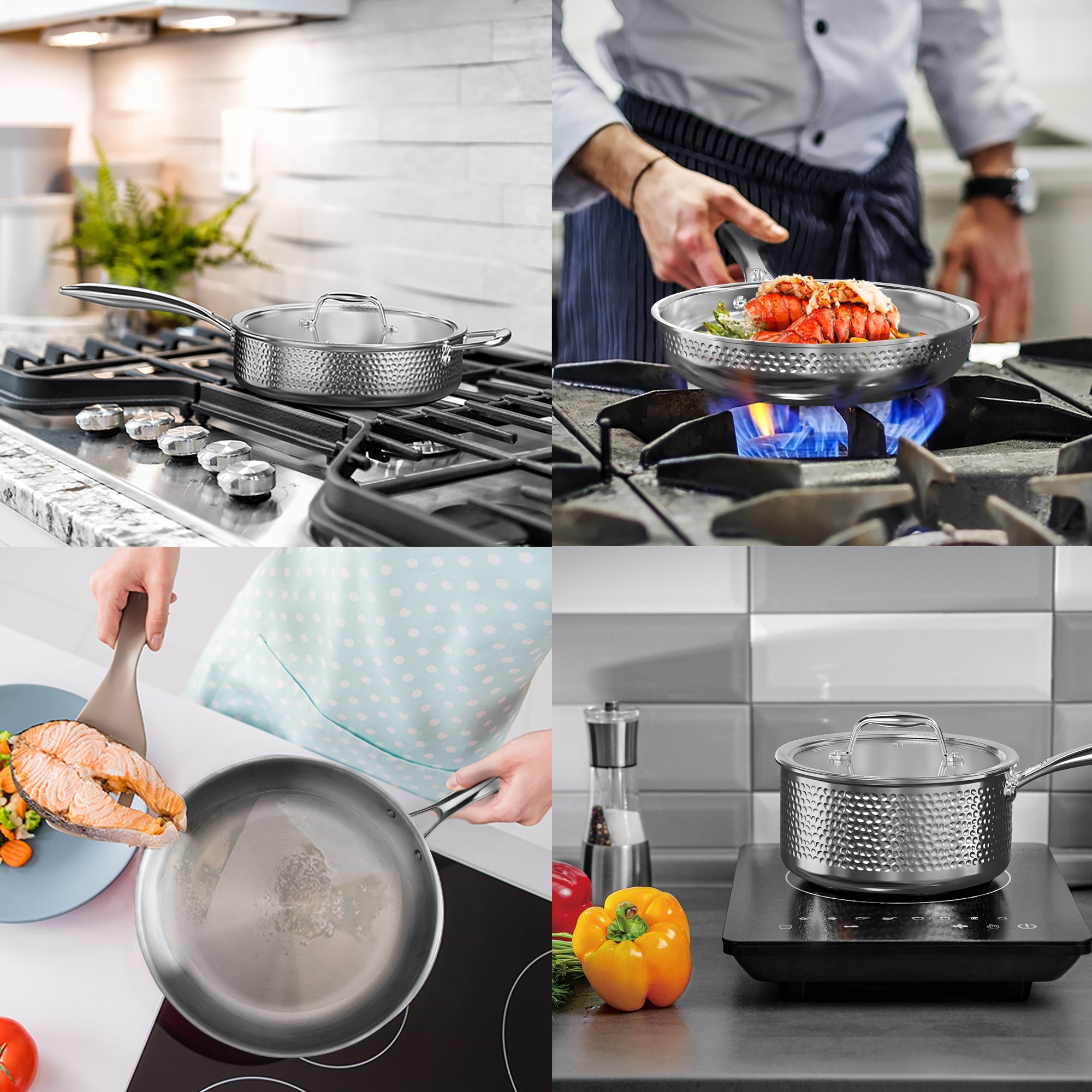 Imarku 14Pcs Cookware for Different Scenarios to Use