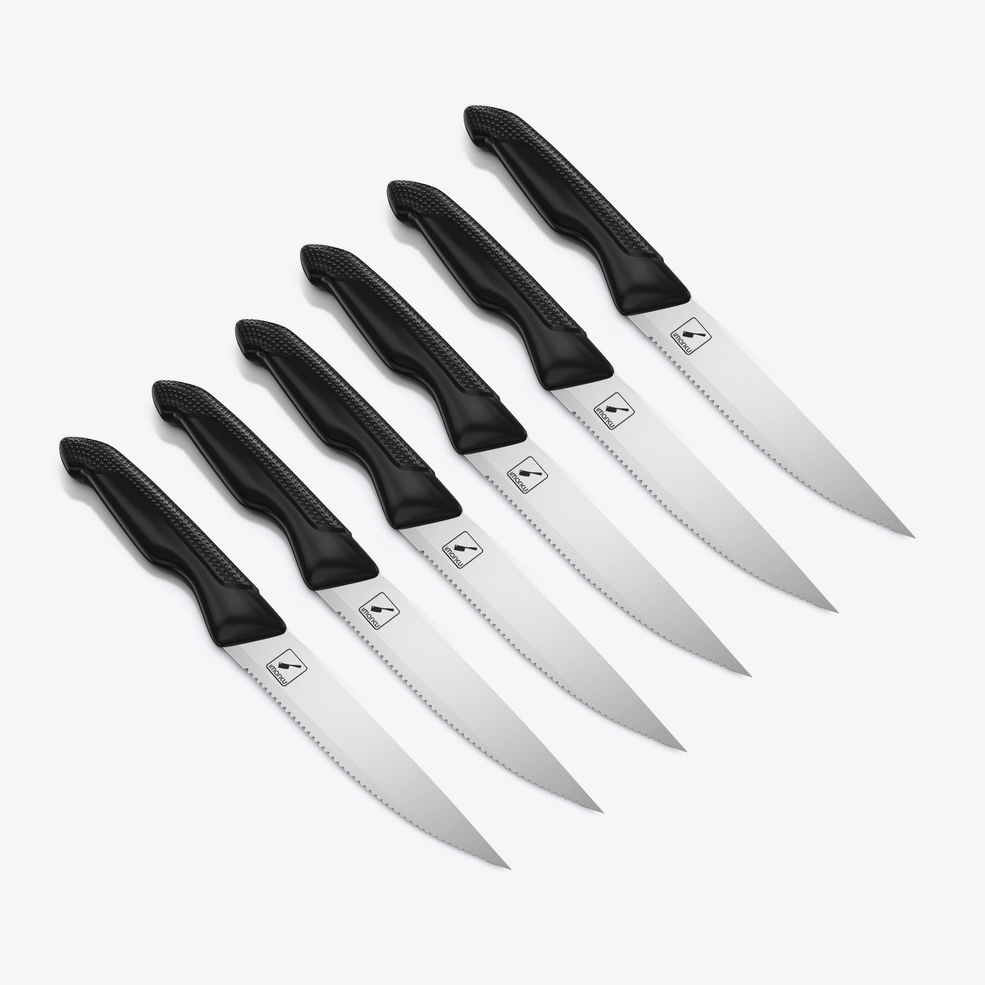 imarku 6pc steak knife set with pp handle
