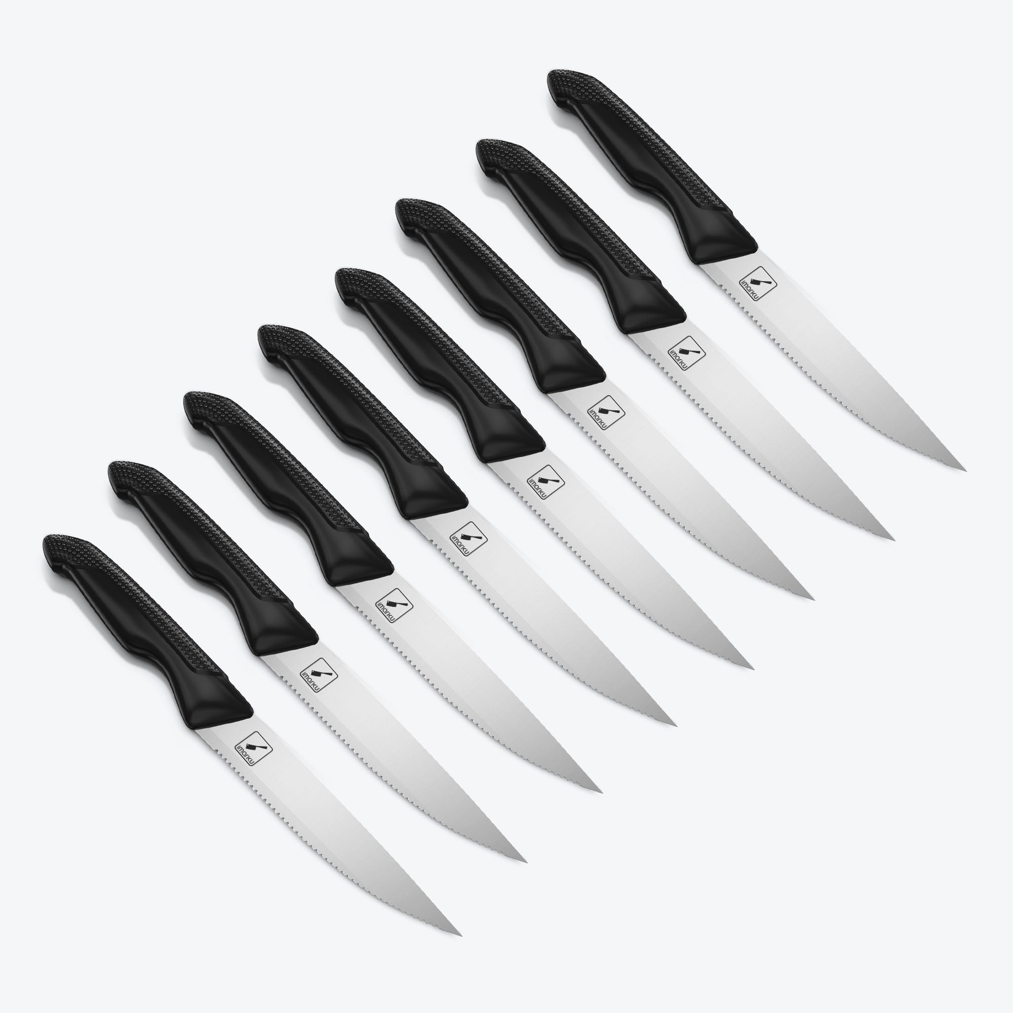 imarku 6 piece serrated knife with pp handle