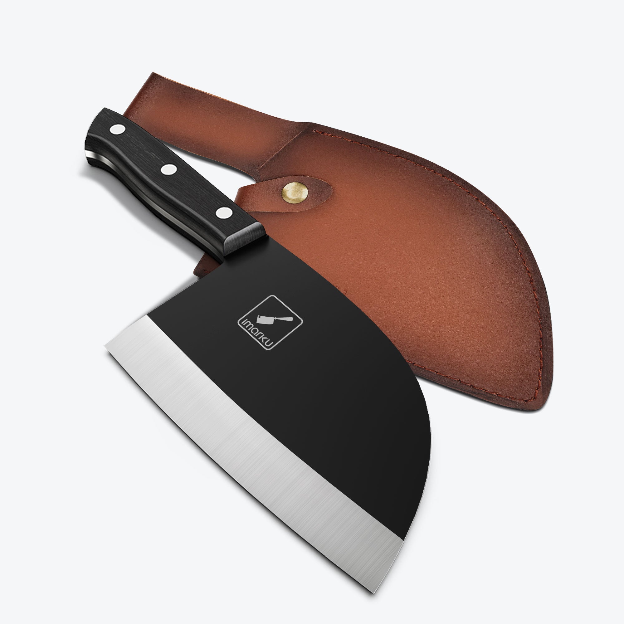 imarku 6.7inch butcher knife camping knife with sheath