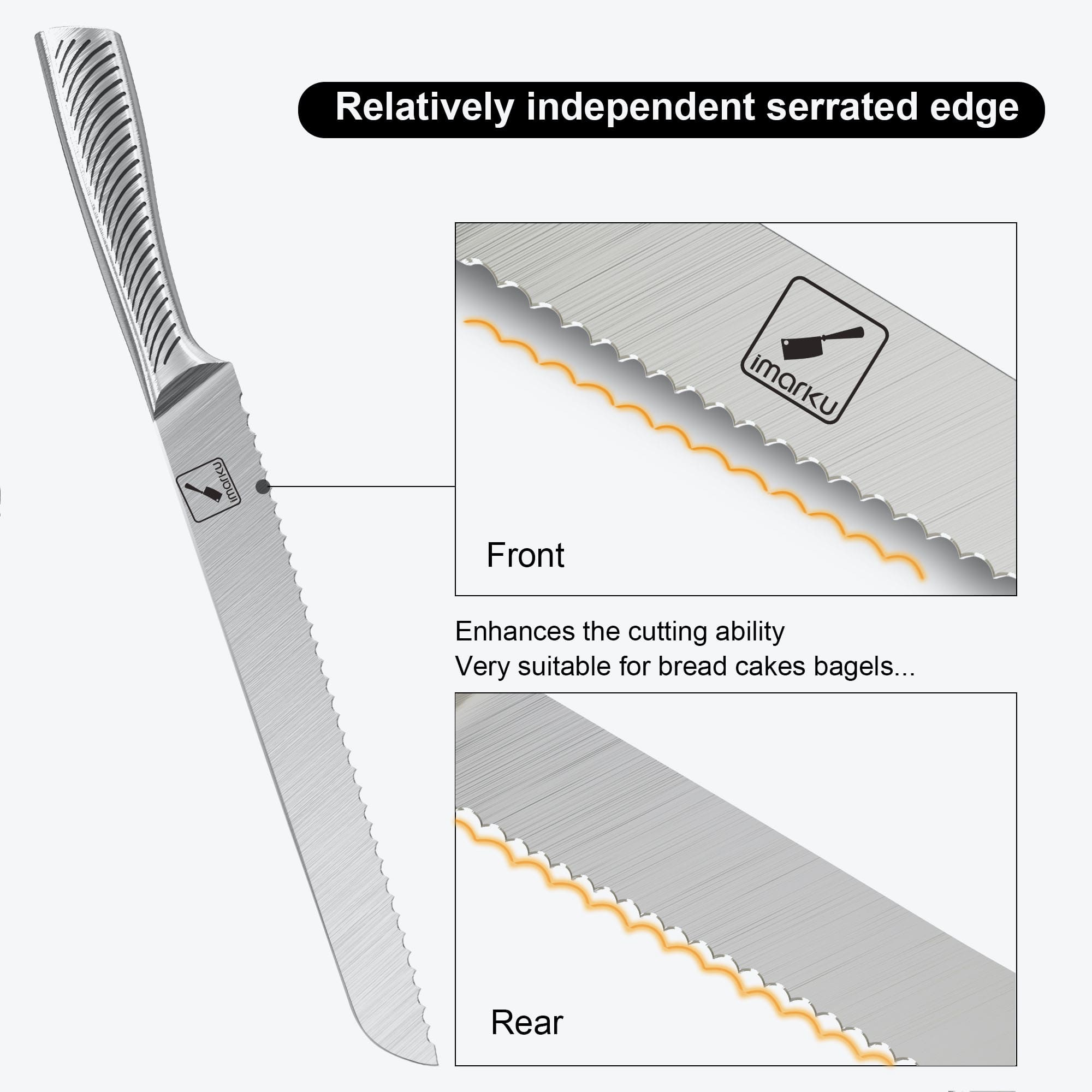 independent serrated edge bread knife