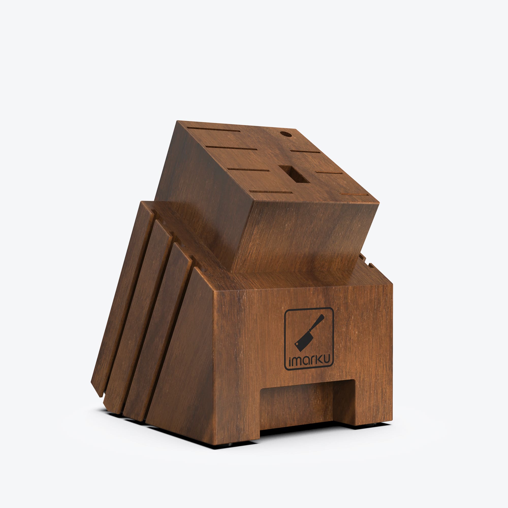 Japanese Kitchen Knife Block Set with Dotted Non - slip Ergonomic Handle - IMARKU