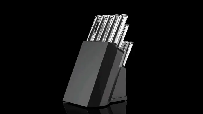 knife set with removable block
