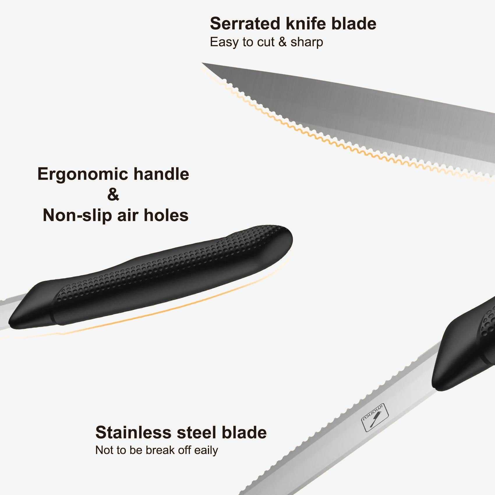 non slip serrated steak knife