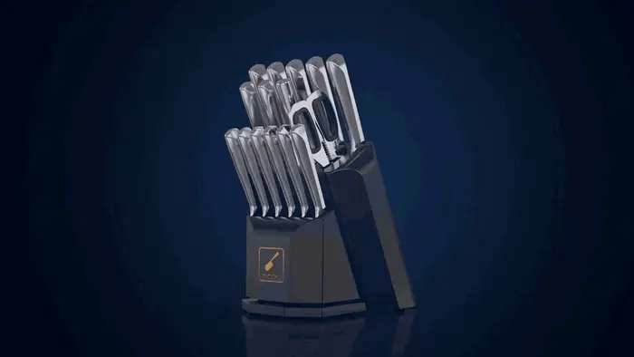 removable steak knife block set