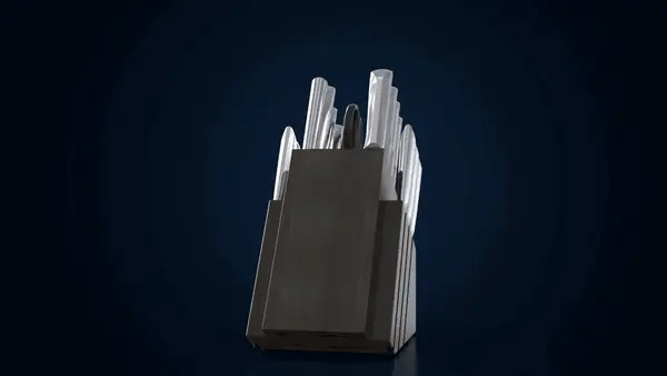 space-saving knife set for easy kitchen care