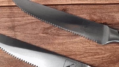 stainless steel serrated knife set
