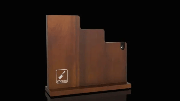 magnetic knife block with knife sharpener