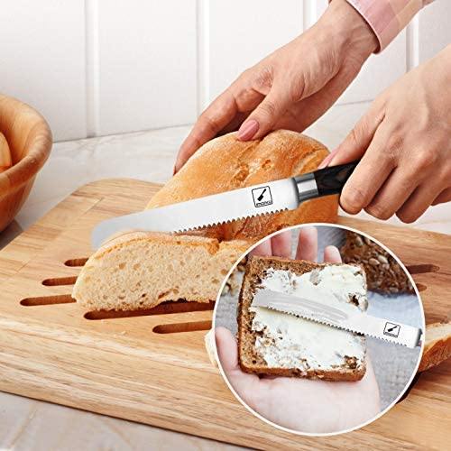 6-Piece 9.25 Inch Serrated Steak Knives Set German Stainless Steel Knife Set imarku