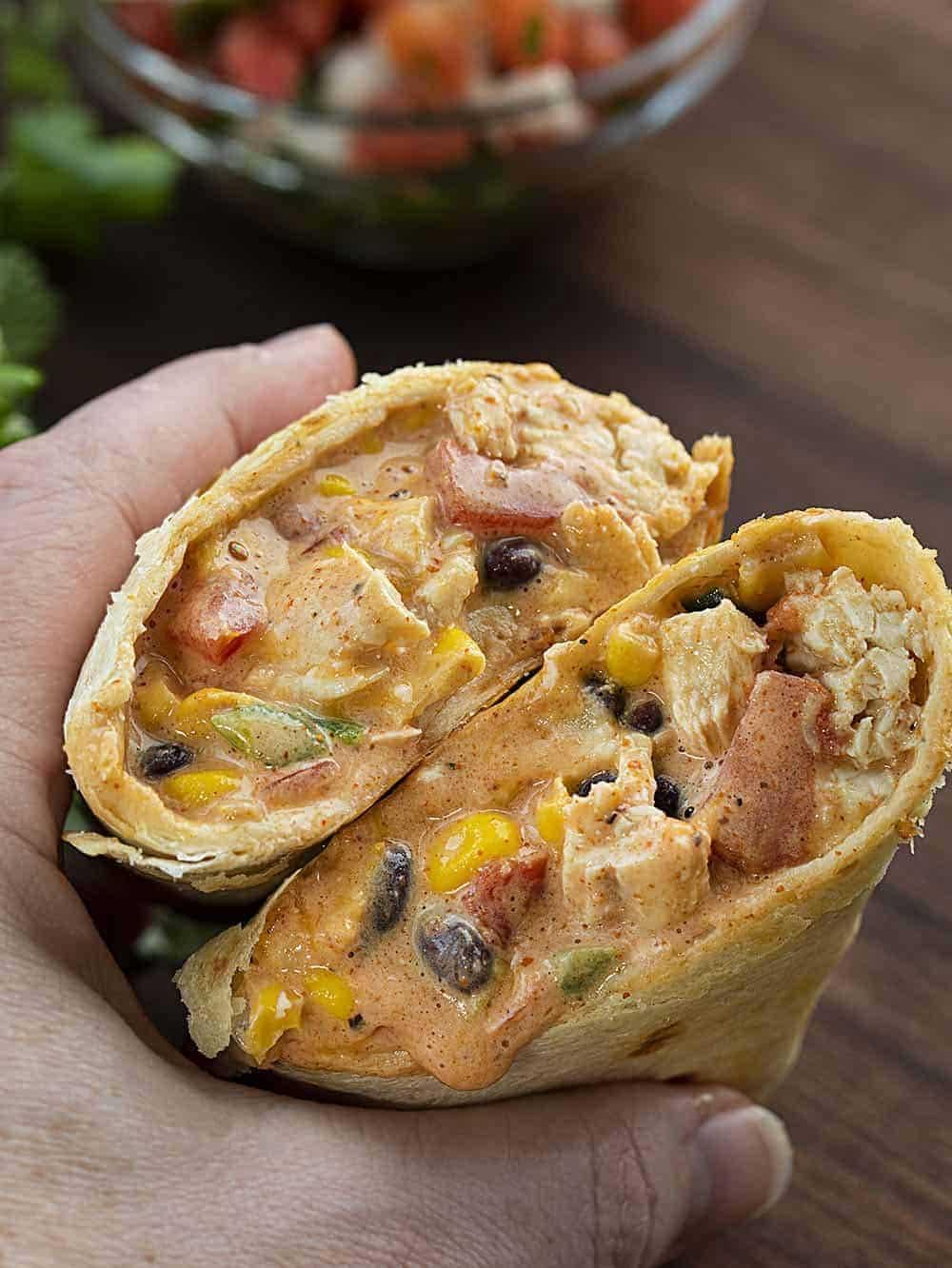 Creamy Chicken Burritos Recipe - IMARKU