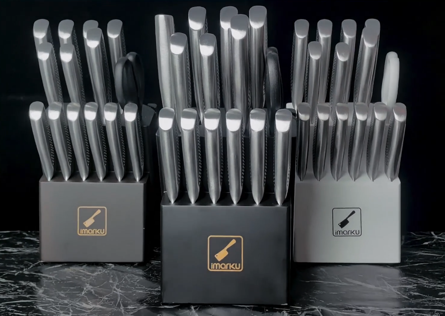 Experience Culinary Excellence with the New Imarku 15-Piece Knife Set