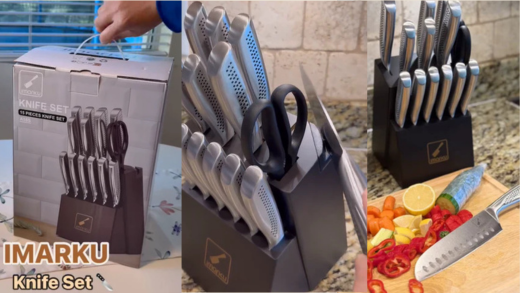 Unboxing the Imarku 15-Piece Stainless Steel Knife Block Set: A Closer Look | Imarku