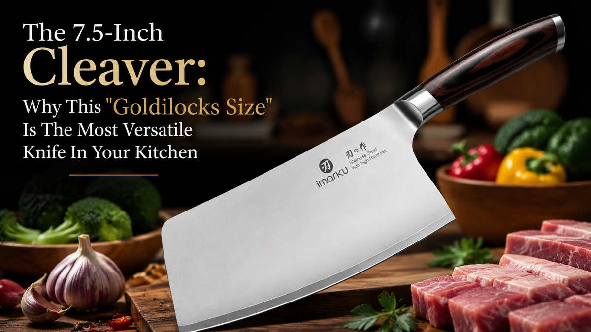 7.5-inch Imarku kitchen cleaver, the most versatile all-purpose chef knife