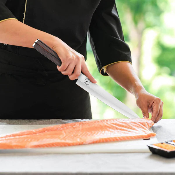 Cut Salmon Sashimi and Nigiri